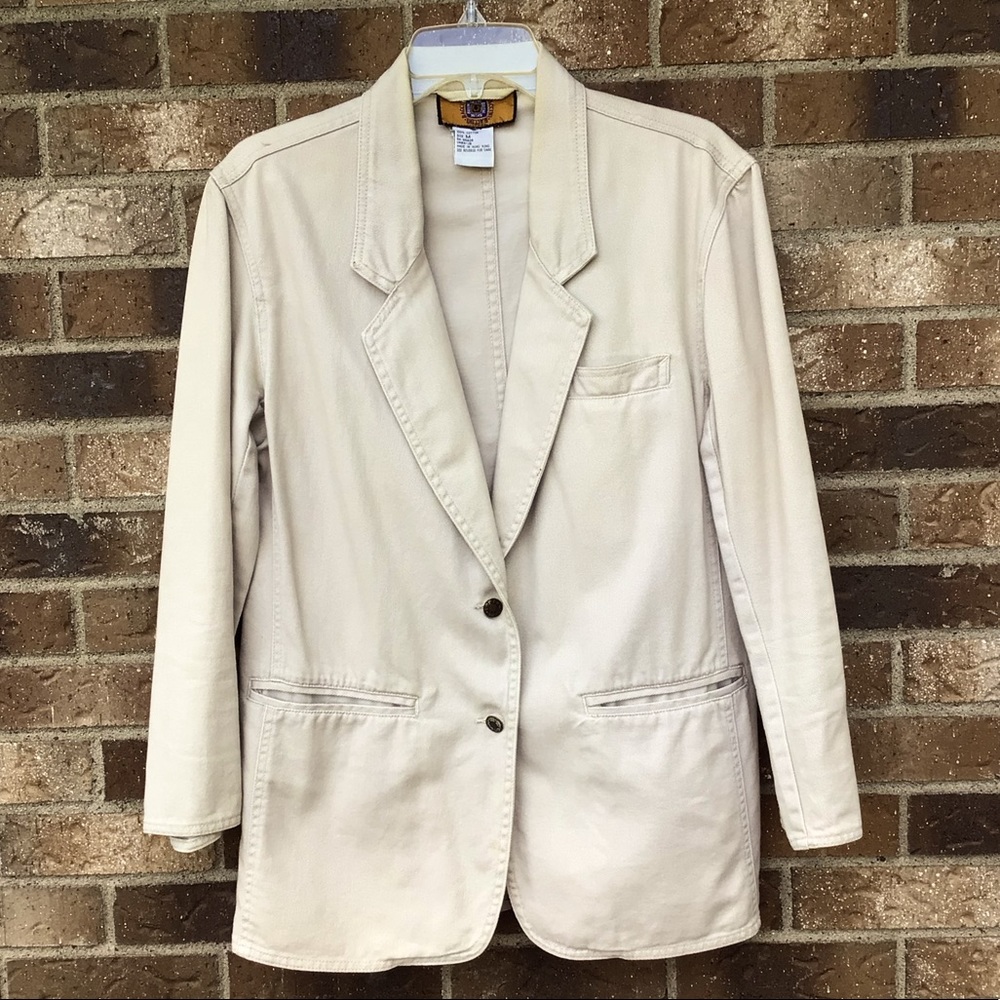 BACCINI Blazer Jacket, Sz. M, Two Front Buttons, 3 Front Pockets